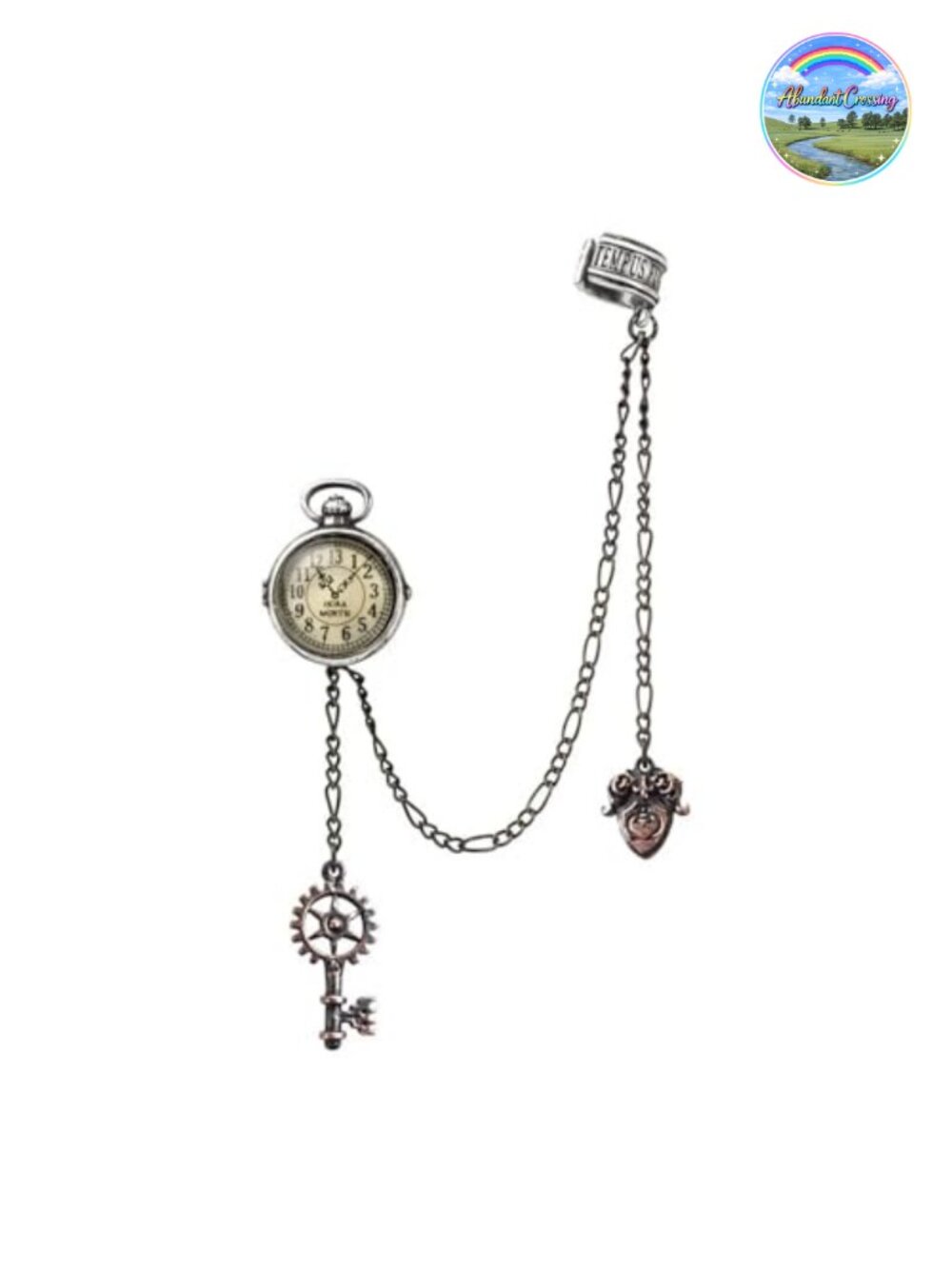 Steampunk Uncle Albert Timepiece Ear Cuff Earring Gothic Jewelry